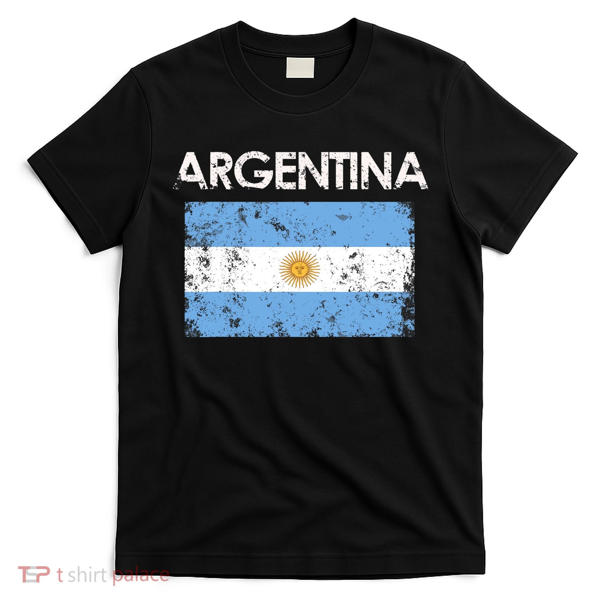 Vintage Argentina Argentinian Flag Pride Gift T-Shirt