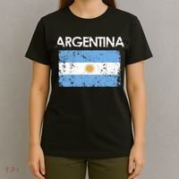Vintage Argentina Argentinian Flag Pride Gift T-Shirt thumb 4