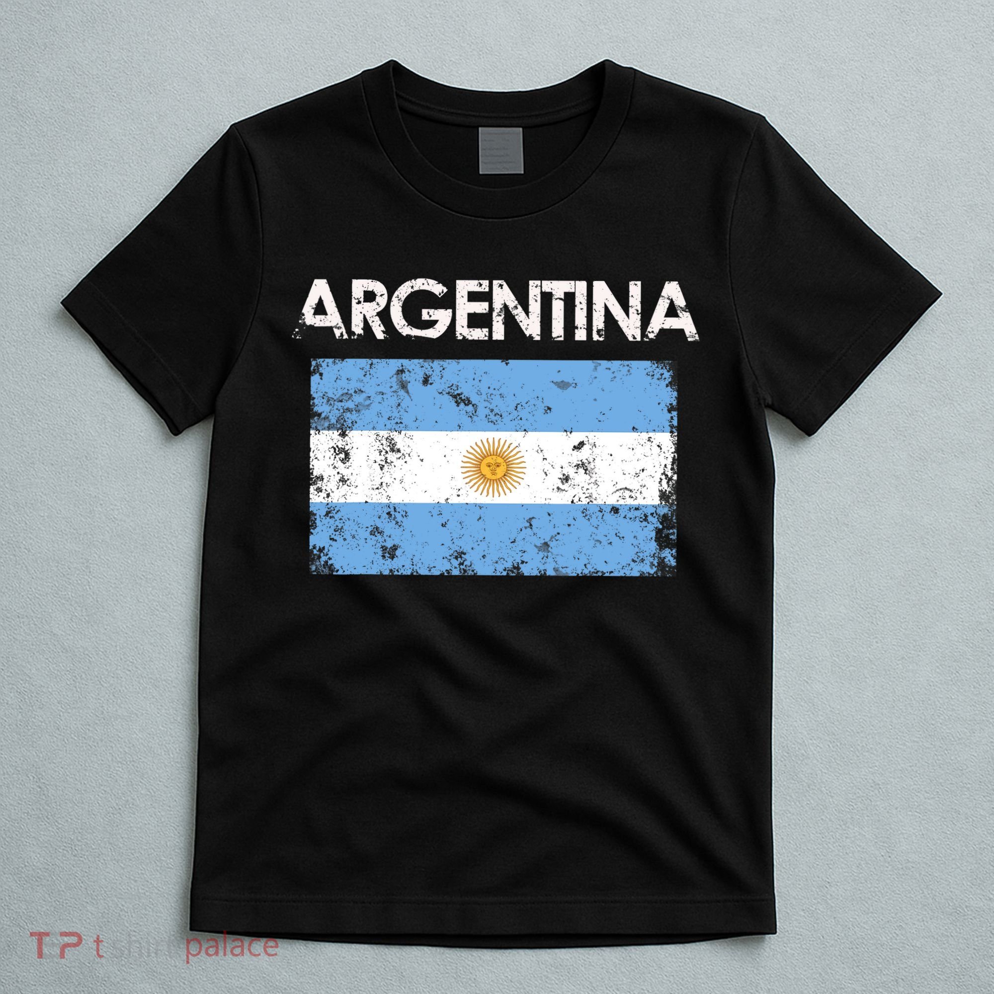 Vintage Argentina Argentinian Flag Pride Gift T-Shirt