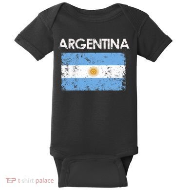 Vintage Argentina Argentinian Flag Pride Gift Baby Bodysuit