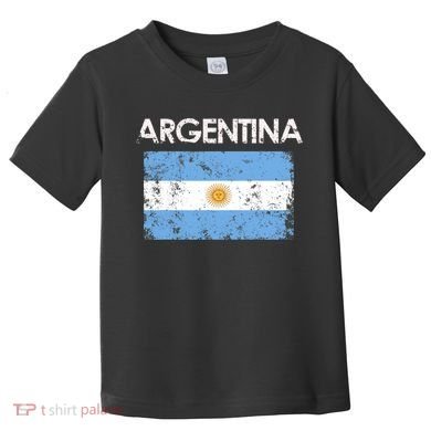 Vintage Argentina Argentinian Flag Pride Gift Toddler T-Shirt