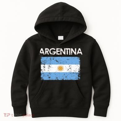 Vintage Argentina Argentinian Flag Pride Gift Kids Hoodie
