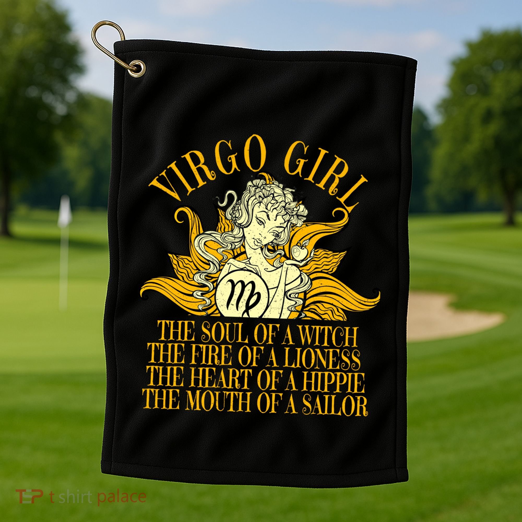 Virgo August And September Birthday Zodiac Cool Gift Golf Towel