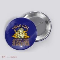 Virgo August And September Birthday Zodiac Cool Gift Button thumb 0