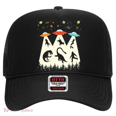 Vintage Alien Abduction Trex Loch Ness Bigfoot Funny Ufo Hat