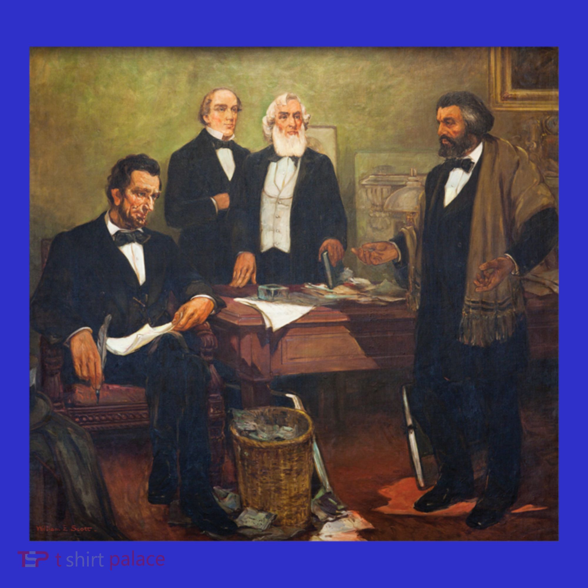 Vintage Art Abraham Lincoln Frederick Douglass Juneteenth Cute Gift T-Shirt