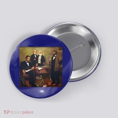 Vintage Art Abraham Lincoln Frederick Douglass Juneteenth Cute Gift Button