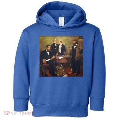 Vintage Art Abraham Lincoln Frederick Douglass Juneteenth Cute Gift Toddler Hoodie