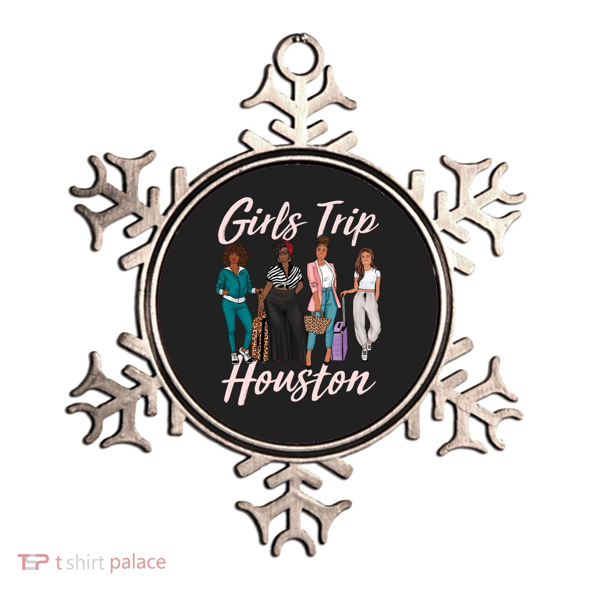 Vacationing African American Black Women Trip Houston Ornament