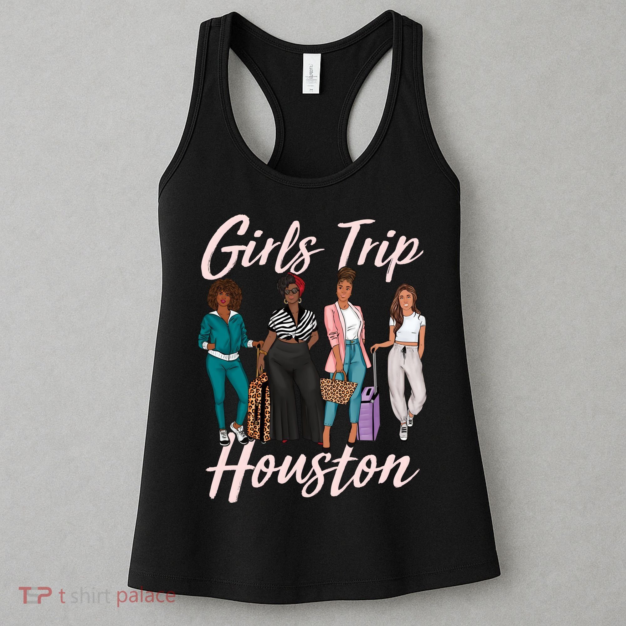 Vacationing African American Black Women Trip Houston Women's Tank Top