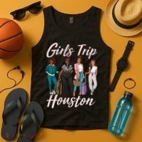 Vacationing African American Black Women Trip Houston Tank Top thumb 4