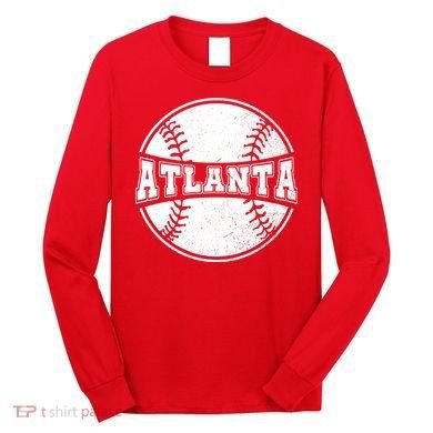 Vintage Atlanta Baseball Long Sleeve Shirt