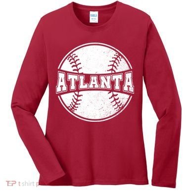 Vintage Atlanta Baseball Women's Long Sleeve Shirt
