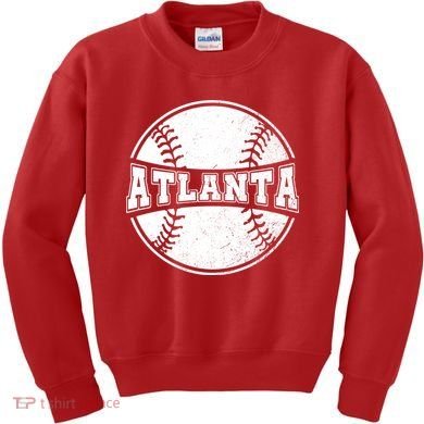 Vintage Atlanta Baseball Kids Sweatshirt