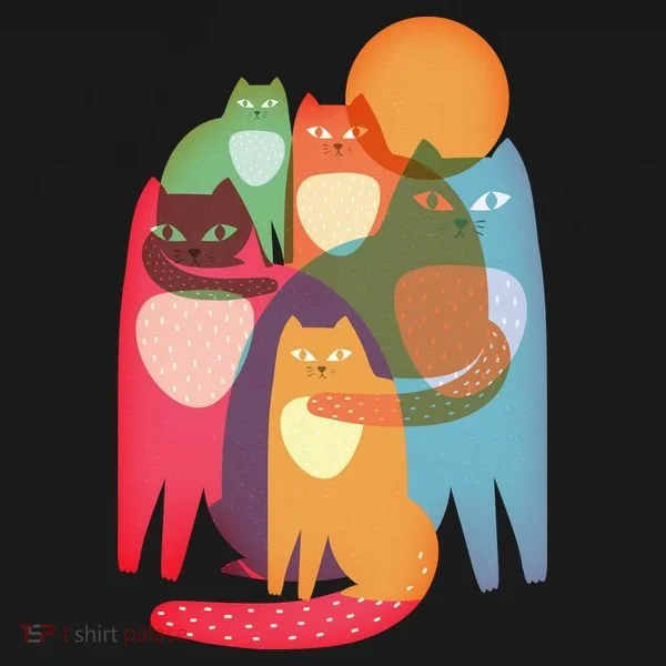 Vintage Abstract Boho Cat Pattern Doggie Tank