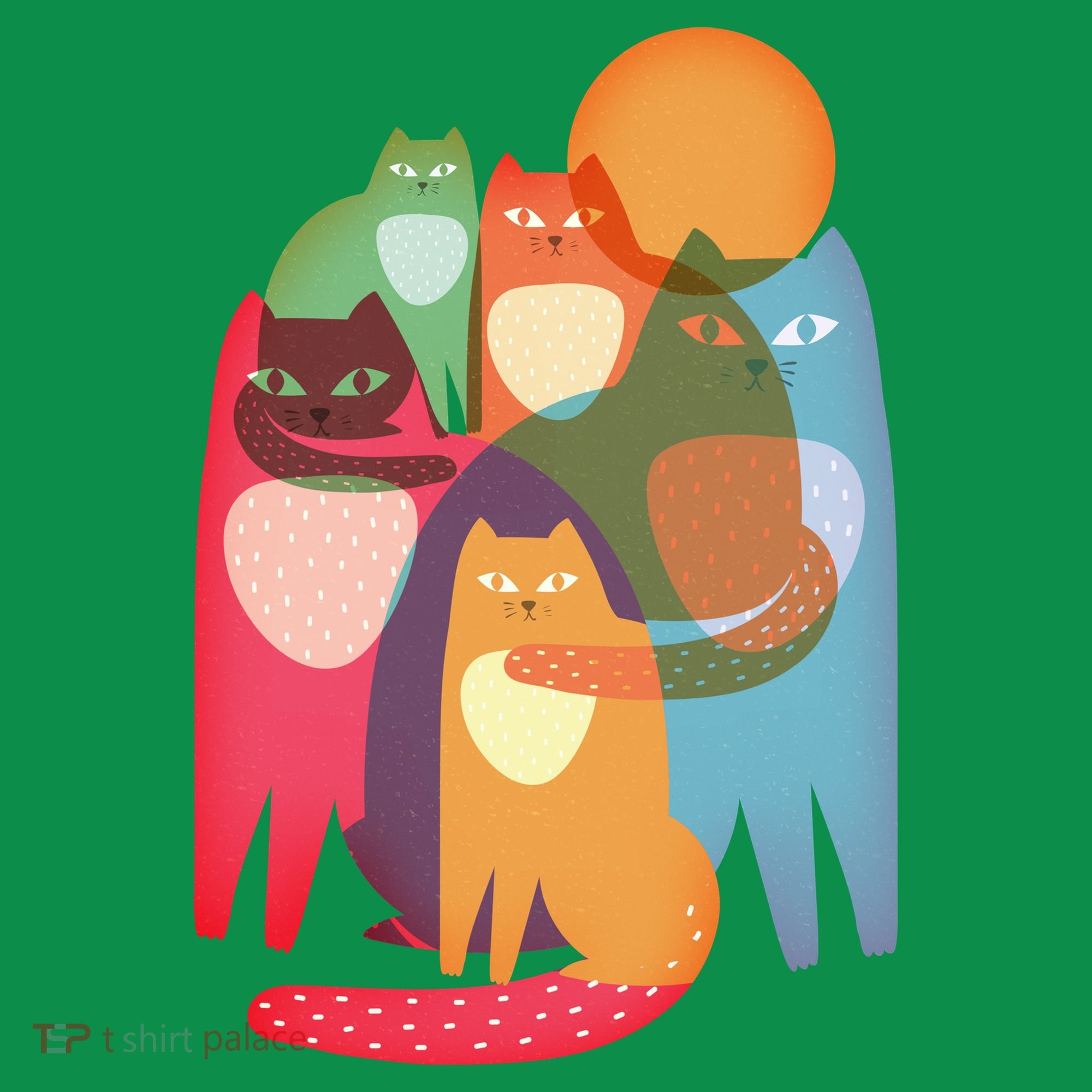 Vintage Abstract Boho Cat Pattern Sweatshirt