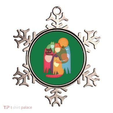 Vintage Abstract Boho Cat Pattern Ornament