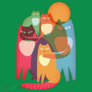 Vintage Abstract Boho Cat Pattern Ornament