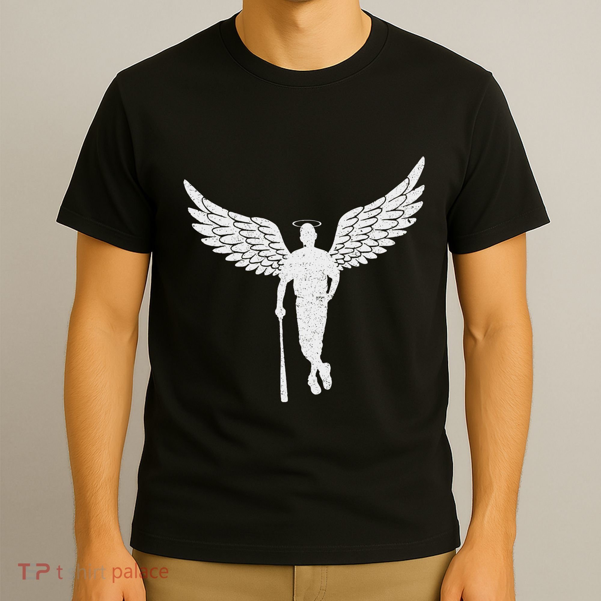Vintage Angel Baseball Player With Halo And Wings T-Shirt