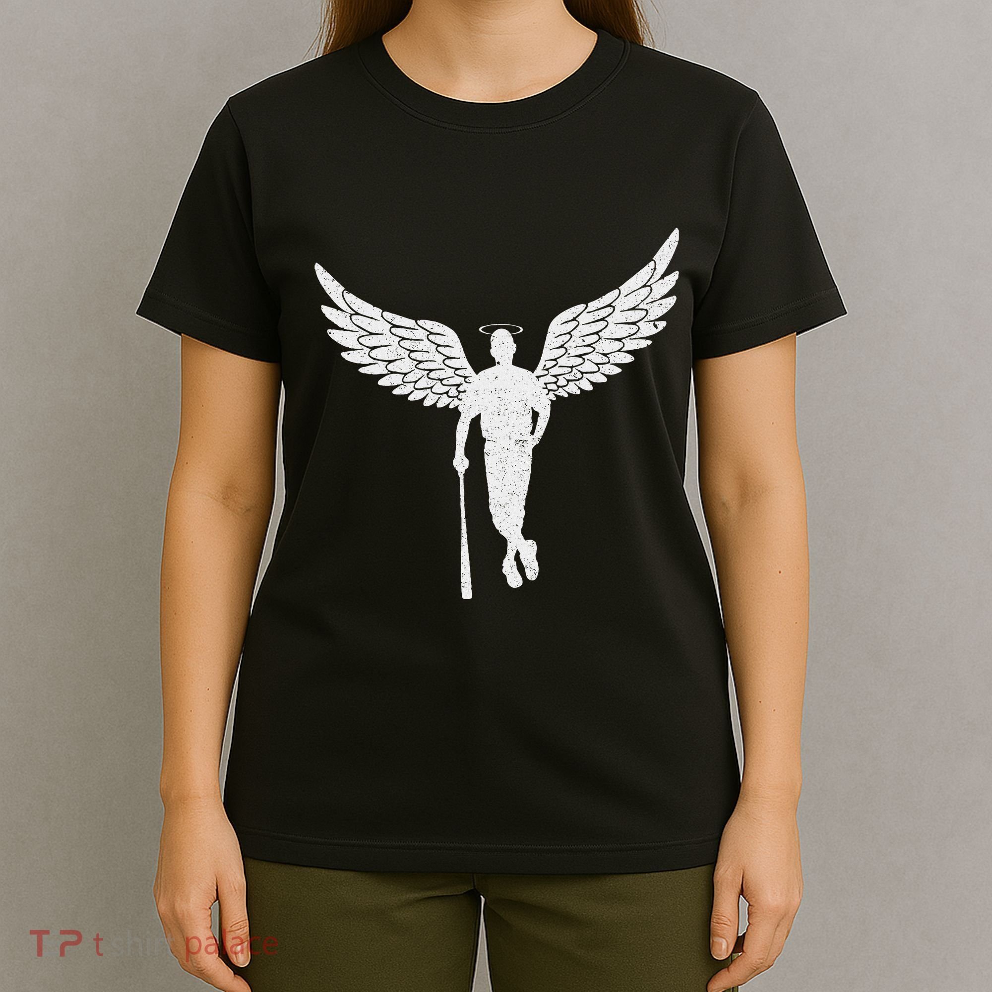 Vintage Angel Baseball Player With Halo And Wings T-Shirt