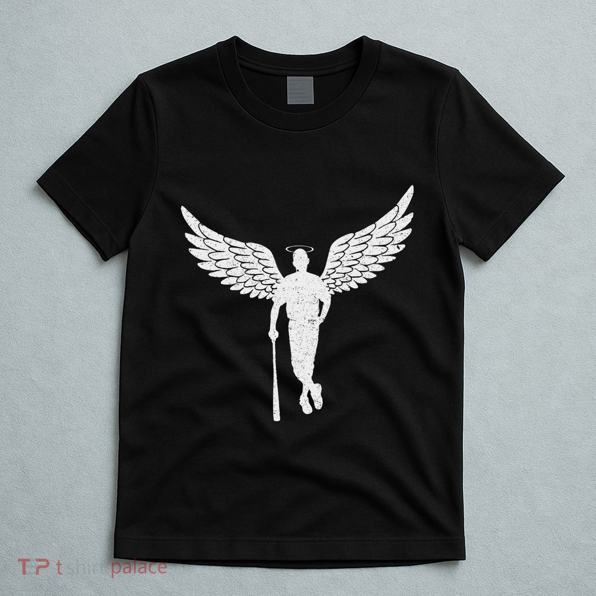 Vintage Angel Baseball Player With Halo And Wings T-Shirt