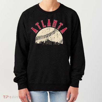 Vintage Atlanta Baseball Skyline Women's Sweatshirt