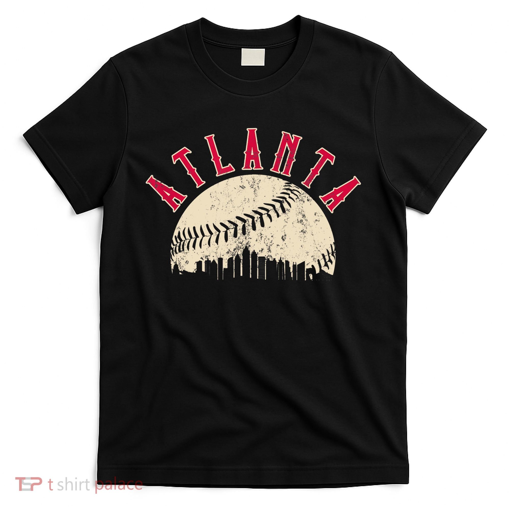 Vintage Atlanta Baseball Skyline T-Shirt