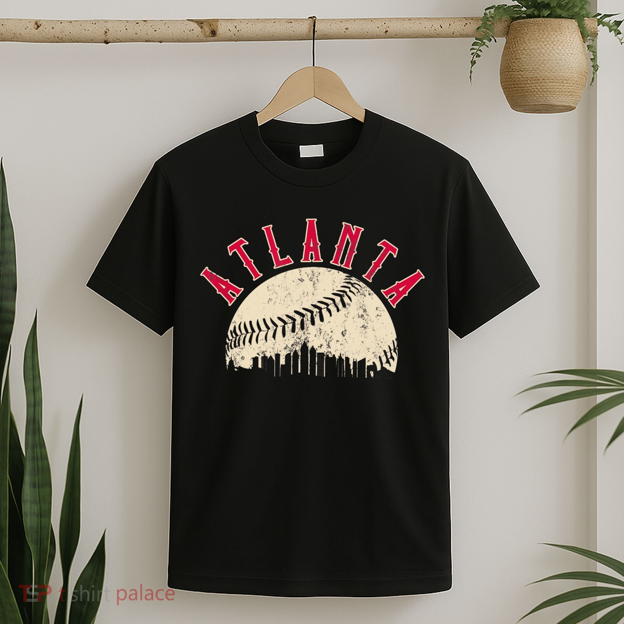 Vintage Atlanta Baseball Skyline T-Shirt