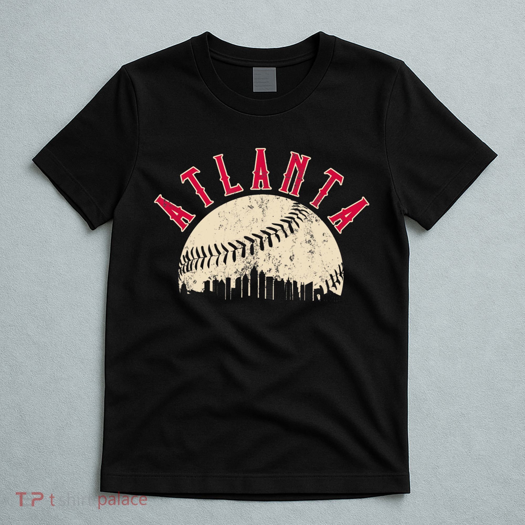 Vintage Atlanta Baseball Skyline T-Shirt