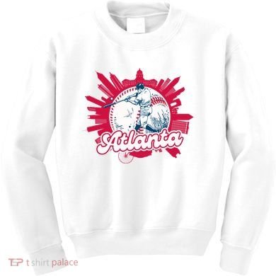 Vintage Atlanta Baseball Kids Sweatshirt
