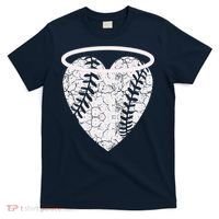 Vintage Angel Baseball Heart With Halo T-Shirt thumb 0