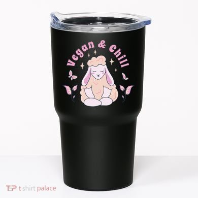 Vegan And Chill Sheep Tumbler