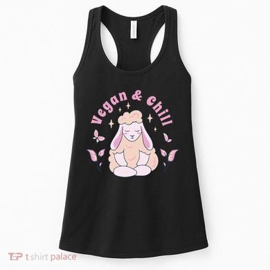 Vegan And Chill Sheep Women's Tank Top