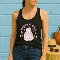 Vegan And Chill Sheep Women's Tank Top thumb 2