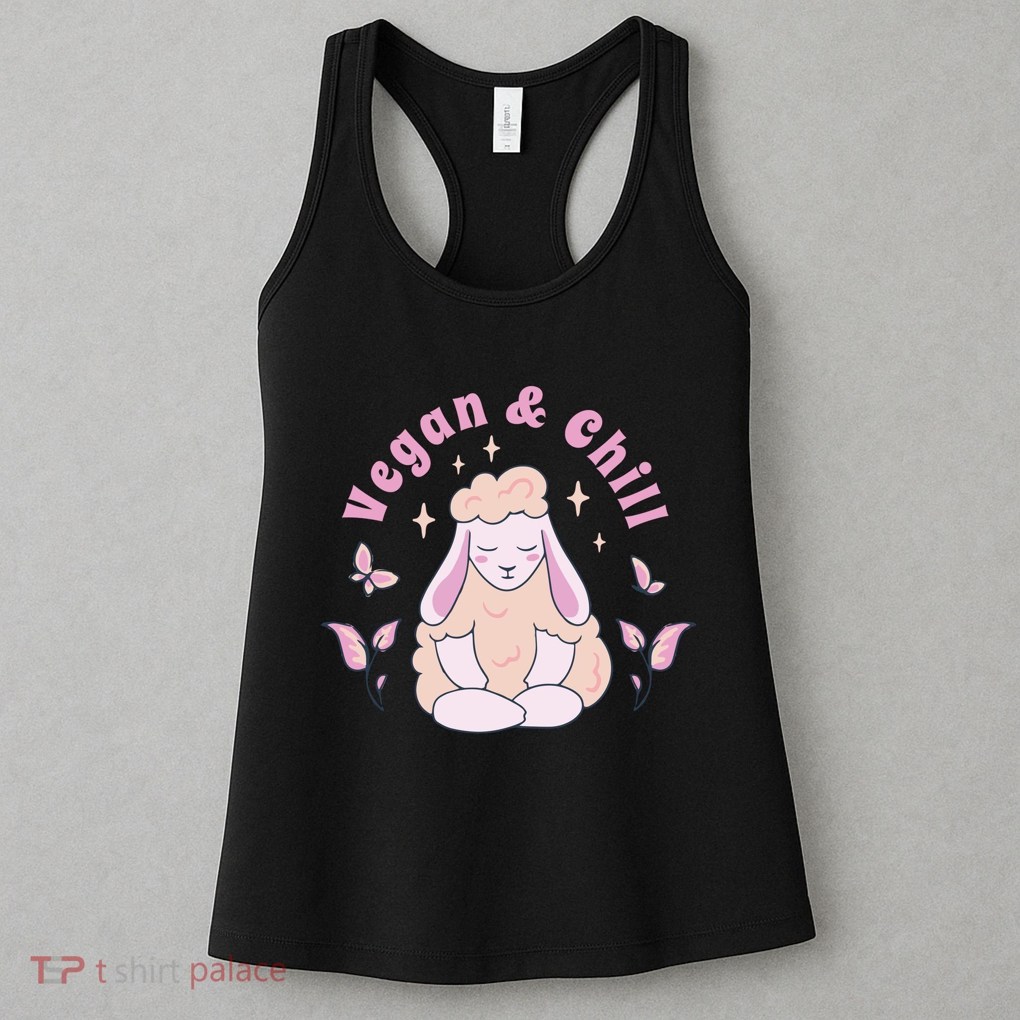 Vegan And Chill Sheep Women's Tank Top