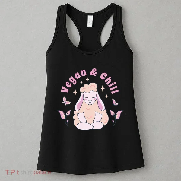 Vegan And Chill Sheep Women's Tank Top