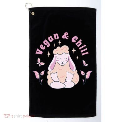 Vegan And Chill Sheep Golf Towel