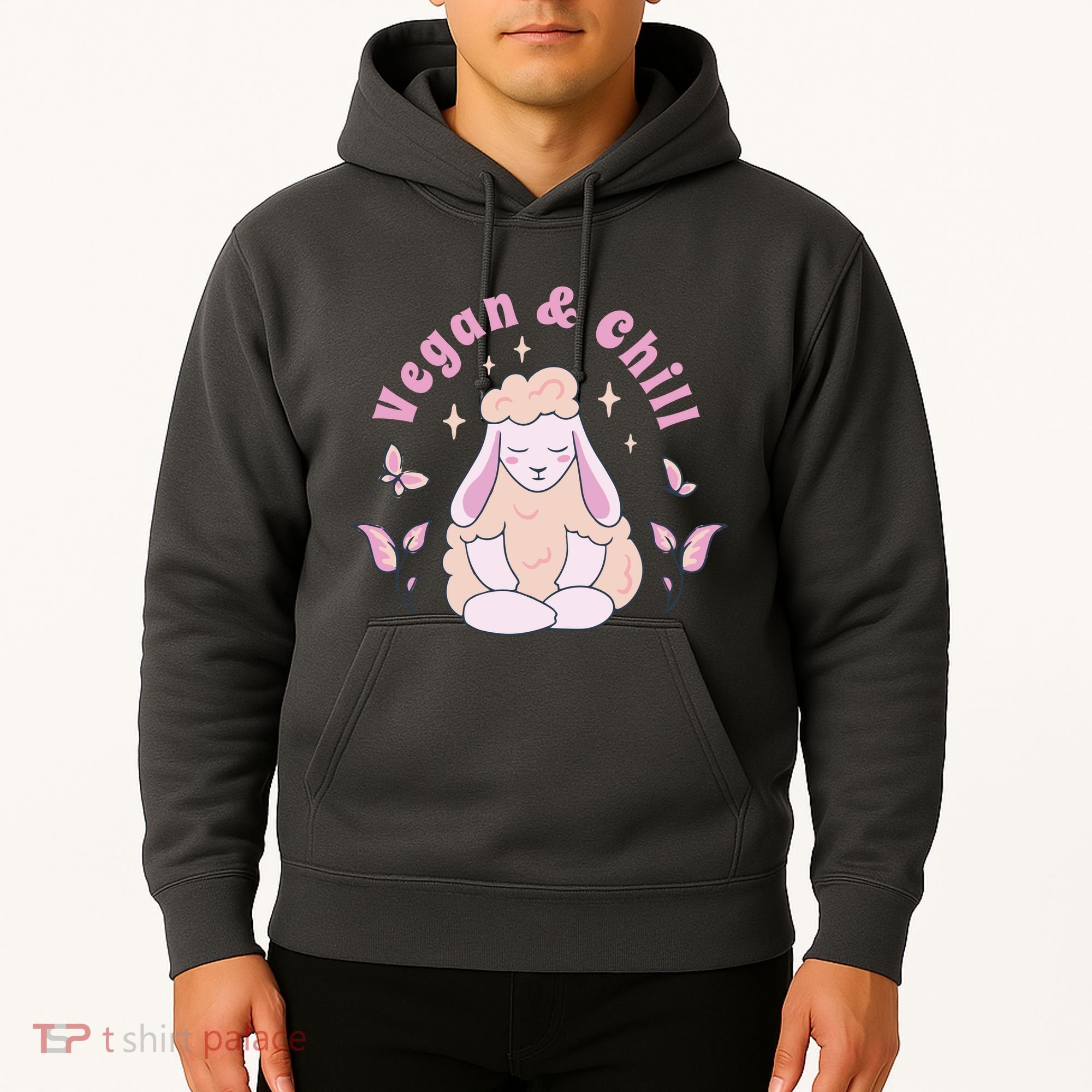 Vegan And Chill Sheep Hoodie