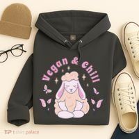 Vegan And Chill Sheep Hoodie thumb 4