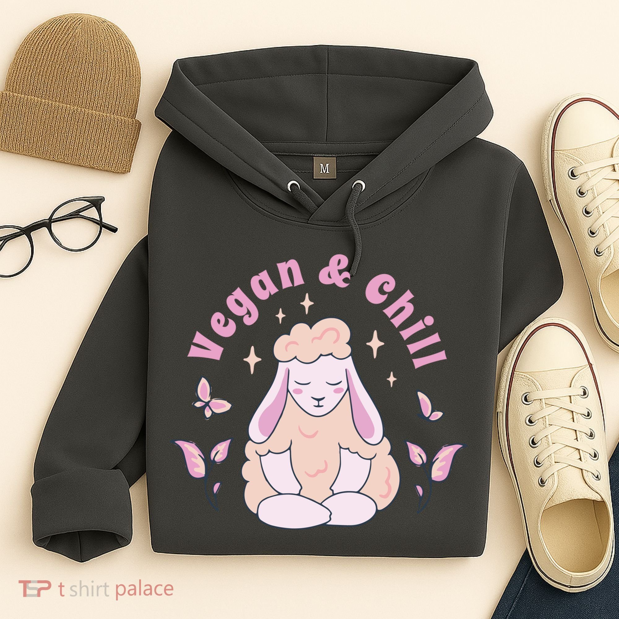 Vegan And Chill Sheep Hoodie
