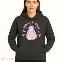 Vegan And Chill Sheep Hoodie thumb 5