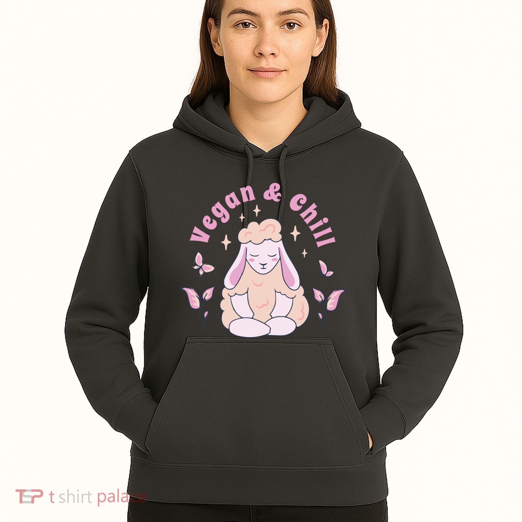 Vegan And Chill Sheep Hoodie