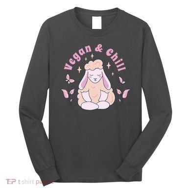 Vegan And Chill Sheep Long Sleeve Shirt