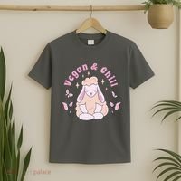 Vegan And Chill Sheep T-Shirt thumb 2