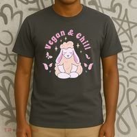 Vegan And Chill Sheep T-Shirt thumb 3