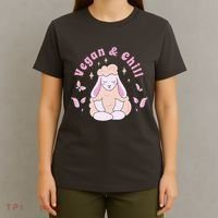 Vegan And Chill Sheep T-Shirt thumb 4