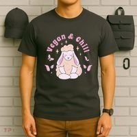 Vegan And Chill Sheep T-Shirt thumb 6