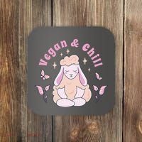 Vegan And Chill Sheep Coaster thumb 0