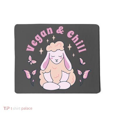Vegan And Chill Sheep Mousepad