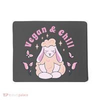 Vegan And Chill Sheep Mousepad thumb 0